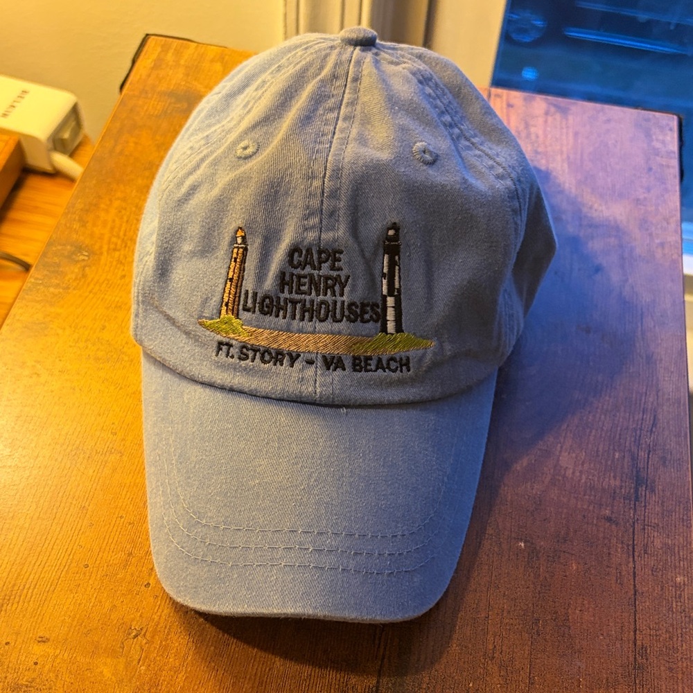 Stylish Blue Cap with Brown Strap